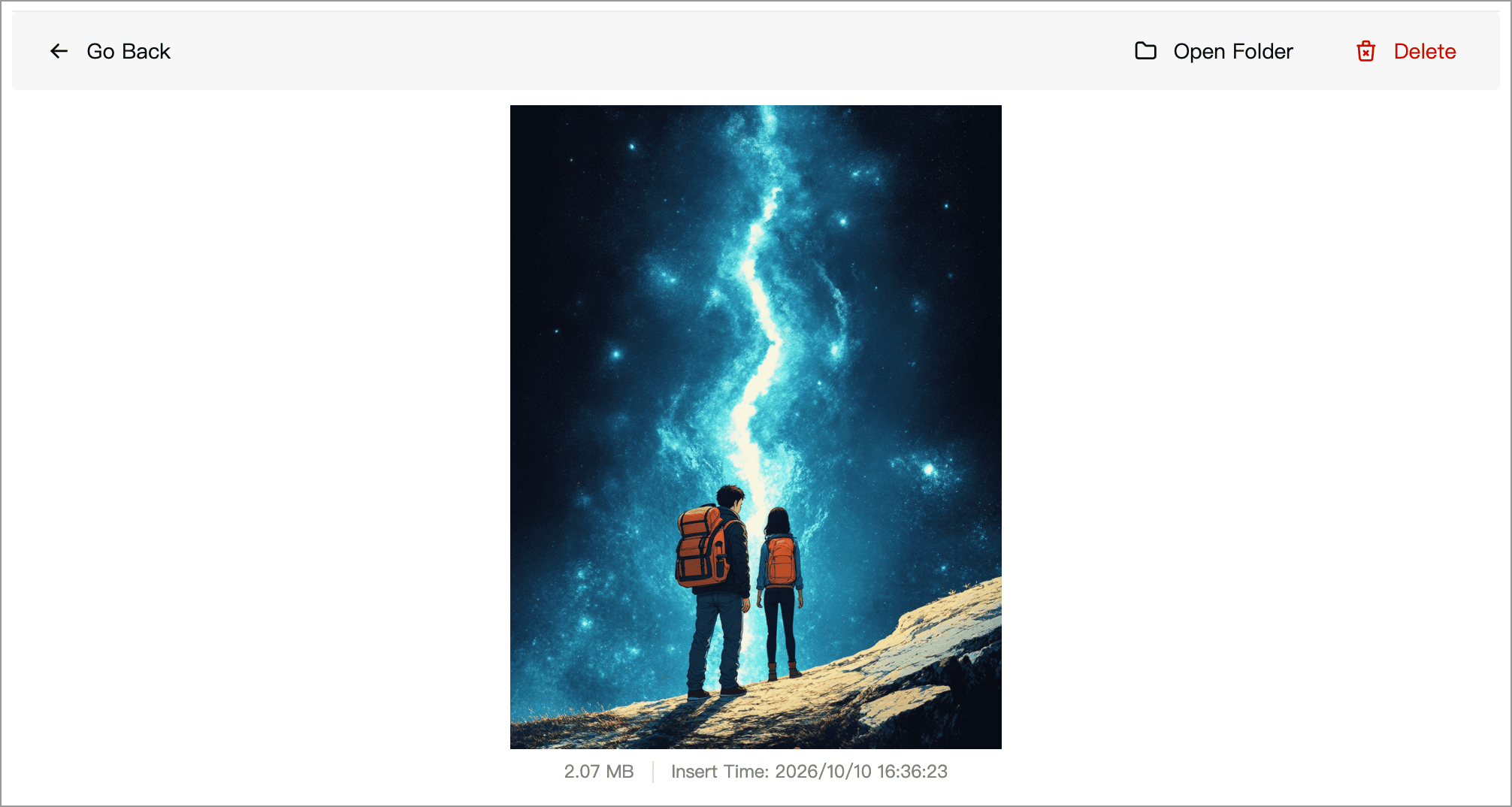 Asset preview and toolbar