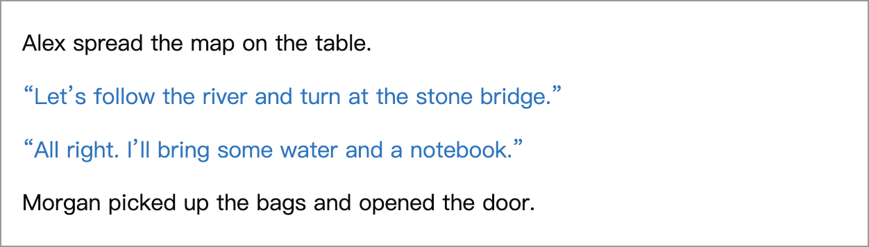 Two complete quotations highlighted separately